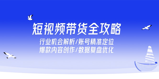短视频带货全攻略,行业机会解析/账号精准定位/爆款内容创作/数据复盘优化-老吴出海笔记