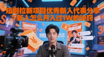 短剧拉新项目优秀新人代表分享新人怎么月入过1W的诀窍-老吴出海笔记