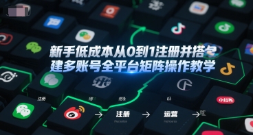 新手低成本从0到1注册并搭建多账号全平台矩阵操作教学，手机号-邮箱-IP-工具-老吴出海笔记
