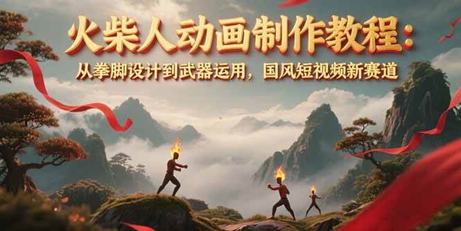 火柴人短视频-纸上谈兵,独一无二的视频展示风格,国风,战争动画,短视频差异化新赛道-老吴出海笔记