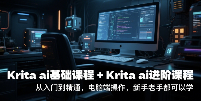 krita ai基础课程+Krita ai进阶课程,从入门到精通,电脑端操作,新手老手都可以学-老吴出海笔记