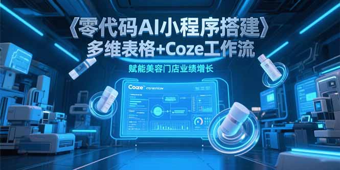 零代码AI小程序搭建，多维表格+Coze工作流，赋能美容门店业绩增长-老吴出海笔记