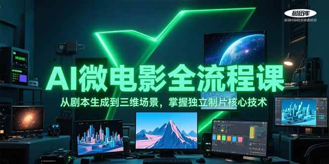 AI微电影全流程课,从剧本生成到三维场景,掌握独立制片核心技术-老吴出海笔记