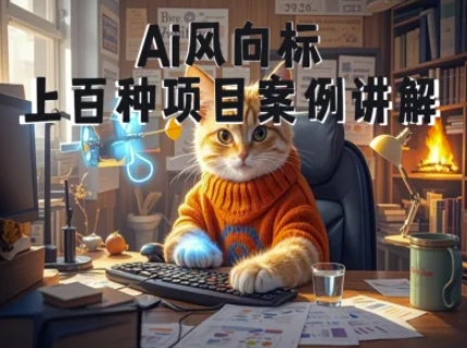 Ai风向标-附100种项目案例玩法-0基础小白到大神ai视频商业应用教学-老吴出海笔记