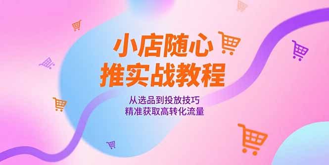 小店随心推实战教程，从选品到投放技巧，精准获取高转化流量-老吴出海笔记