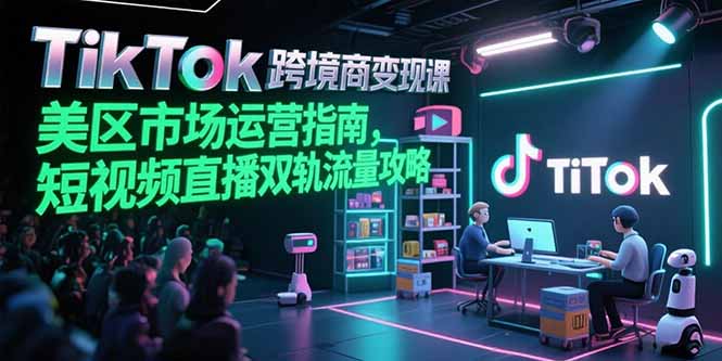 TikTok跨境电商变现课,美区市场运营指南,短视频直播双轨流量攻略-老吴出海笔记