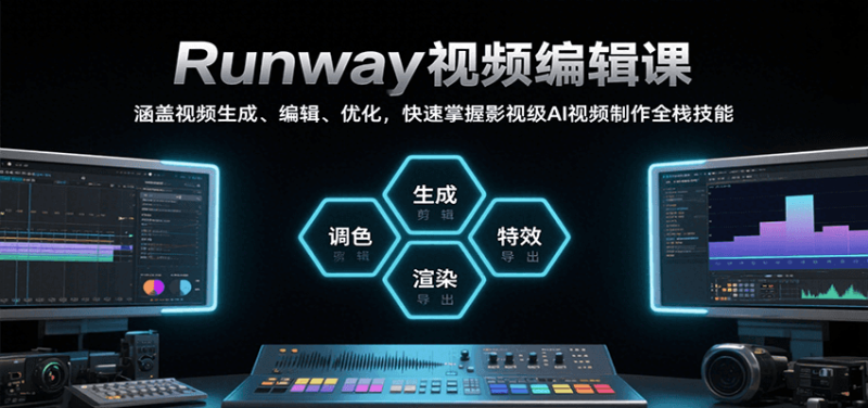 Runway视频编辑课，涵盖视频生成、编辑、优化，快速掌握影视级AI视频制作全栈技能-老吴出海笔记