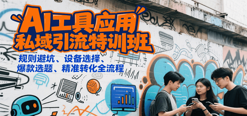 AI工具应用私域引流特训班,规则避坑、设备选择、爆款选题、精准转化全流程-老吴出海笔记