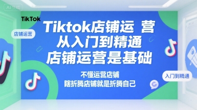 Tiktok店铺运营从入门到精通，店铺运营是基础，不懂运营店铺，瞎折腾店铺就是折腾自己-老吴出海笔记