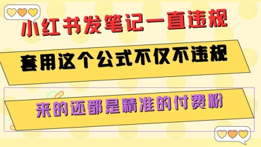小红书发笔记一直违规,套用这个公式不仅不违规,来的还都是精准的付费粉-老吴出海笔记