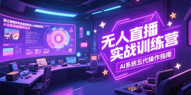 无人直播实操训练营，从设备搭建到话术，AI系统五代操作指南(7月更新-老吴出海笔记