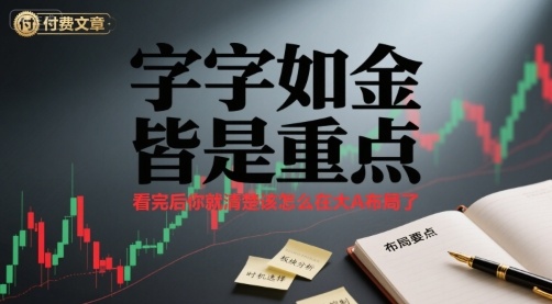 付费文章:字字如金 皆是重点, 看完后 你就清楚该怎么在大A布局了-老吴出海笔记