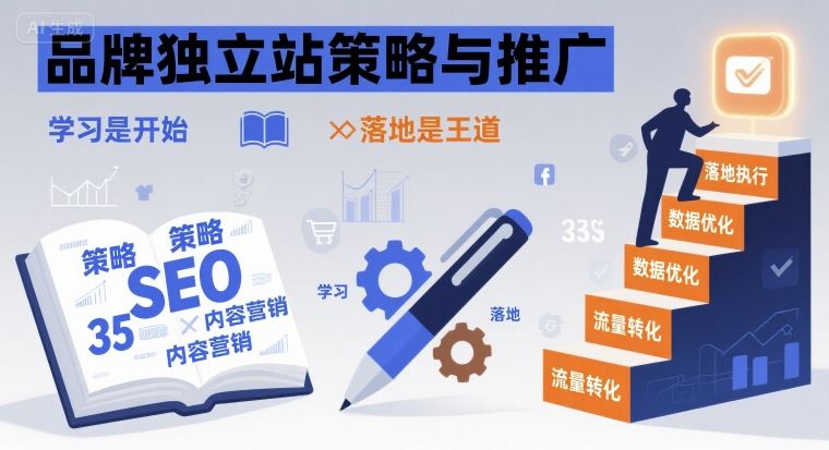 品牌独立站策略与推广,学习是开始,落地是王道-老吴出海笔记