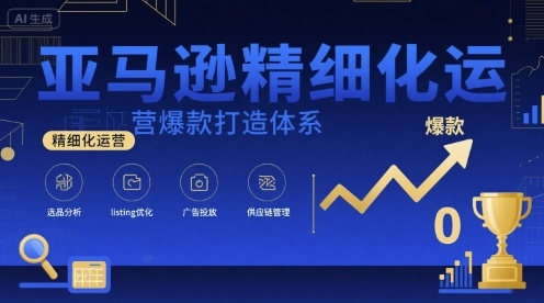亚马逊精细化运营爆款打造体系,视频课+全套资料文档-老吴出海笔记