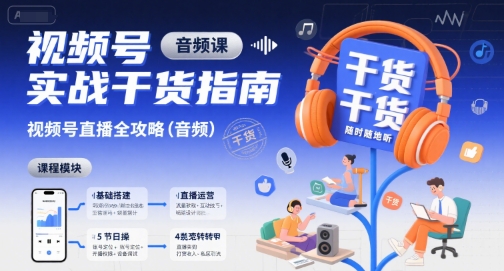 视频号实战干货指南，视频号直播全攻略(音频)-老吴出海笔记