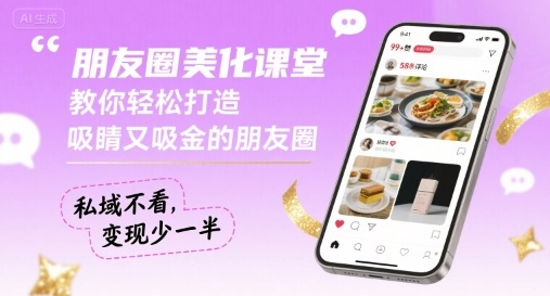 朋友圈美化课堂,教你轻松打造,吸睛又吸金的朋友圈,私域不看,变现少一半-老吴出海笔记