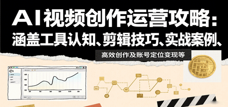 AI视频创作运营攻略:涵盖工具认知、剪辑技巧、实战案例、高效创作及账号定位变现等-老吴出海笔记
