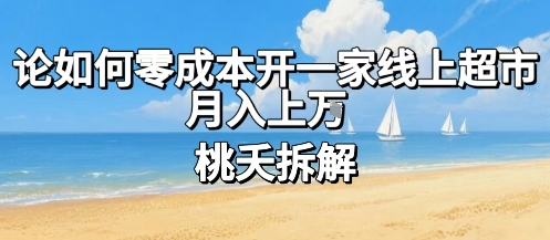 论如何零成本开一家线上超市，月入上W-老吴出海笔记