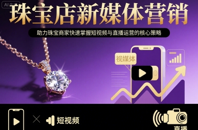 珠宝店新媒体营销，助力珠宝商家快速掌握短视频与直播运营的核心策略-老吴出海笔记