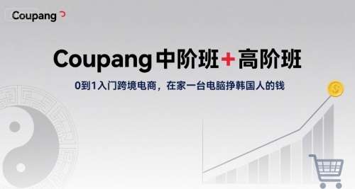 Coupang中阶班+高阶班,0到1入门跨境电商,在家一台电脑挣韩国人的钱-老吴出海笔记