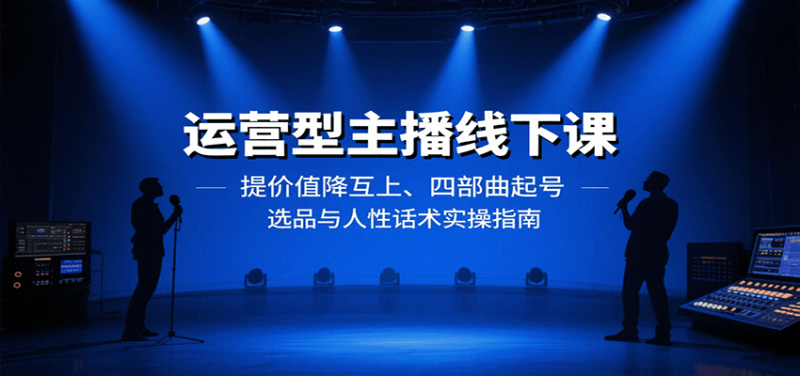 运营型主播线下课:提价值降互上、四部曲起号、选品与人性话术实操指南-老吴出海笔记
