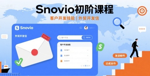 Snovio初阶课程,客户开发技能,外贸开发信-老吴出海笔记