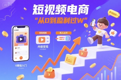 短视频电商:短视频变现从0到盈利过W-老吴出海笔记