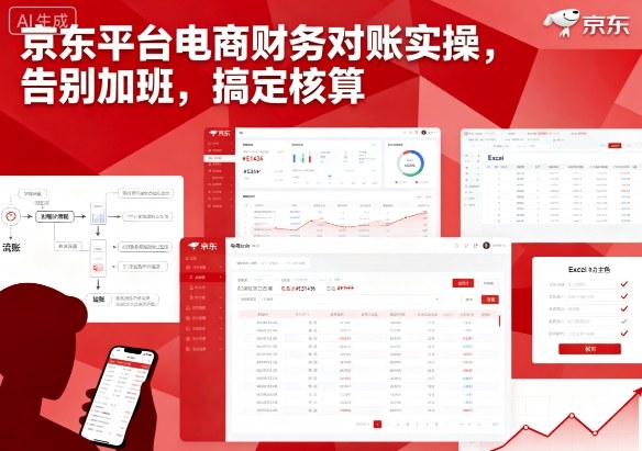 京东平台电商财务对账实操,告别加班,搞定核算-老吴出海笔记