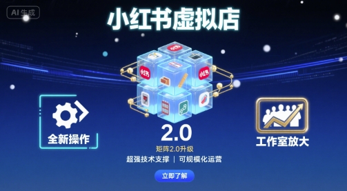 小红书虚拟店矩阵2.0,全新操作,超强技术,可工作室放大-老吴出海笔记