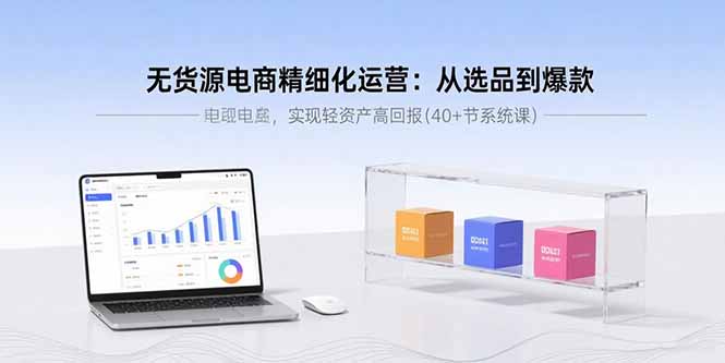 无货源电商精细化运营:从选品到爆款,实现轻资产高回报(40+节系统课-老吴出海笔记