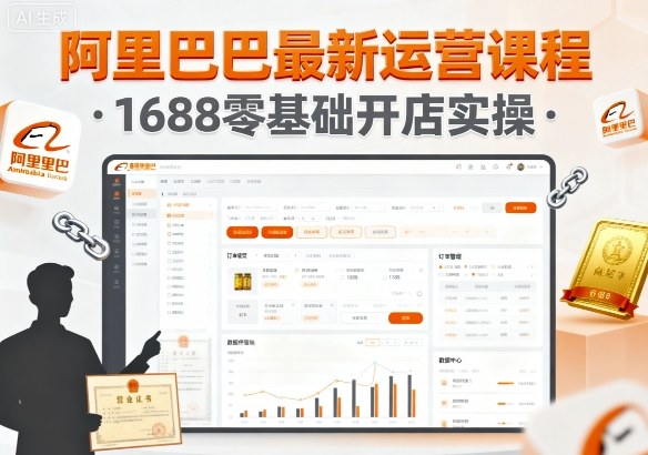 阿里巴巴最新运营课程，1688零基础开店实操-老吴出海笔记