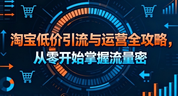 淘宝低价引流与运营全攻略，从零开始掌握流量密码-老吴出海笔记