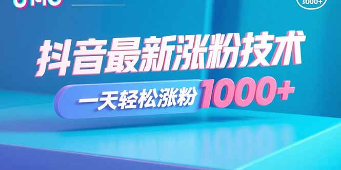抖音最新涨粉技术,一天轻松涨粉1000+-老吴出海笔记