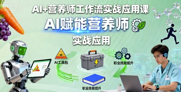 AI+营养师工作流实战应用课，AI赋能营养师-老吴出海笔记