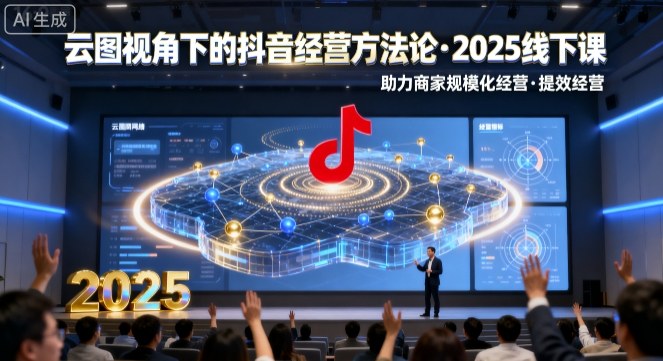 云图视角下的抖音经营方法论,2025线下课,助力商家规模化经营,提效经营(录音+字幕)-老吴出海笔记