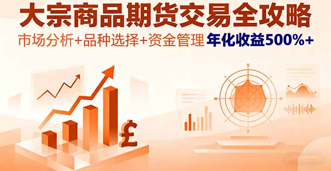 大宗商品期货交易全攻略，市场分析+品种选择+资金管理，年化收益500%+-老吴出海笔记