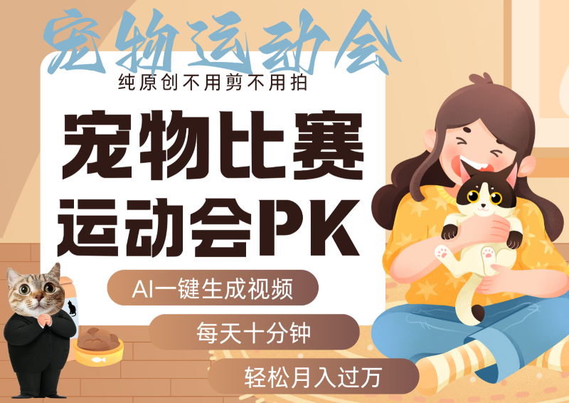AI萌宠运动员跳水 射击 篮球 足球比赛 每天十分钟 附详细提示词文案库 代替做…-老吴出海笔记