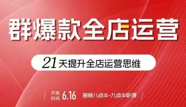 贾真电商群爆款全店运营,21天提升全店运营思维,起店、全店运营爆款不断-老吴出海笔记