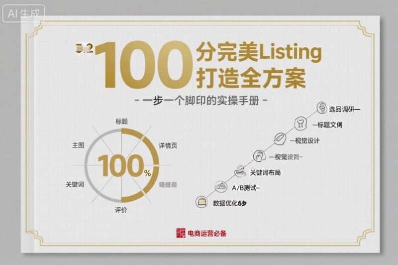 100分完美Listing打造全方案，想要完美listing必须是需要一步一个脚印的-老吴出海笔记