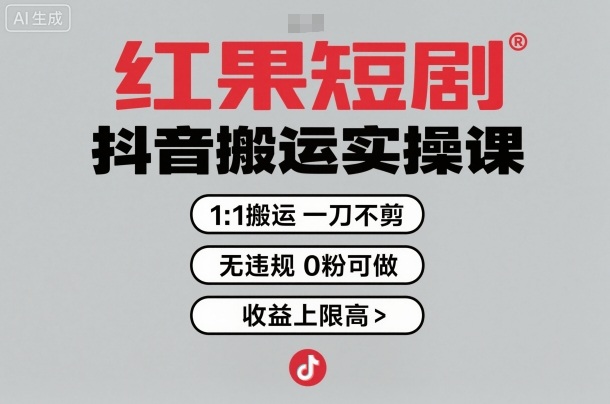 红果短剧拉新之抖音搬运实操课,1:1搬运,一刀不剪,无违规,0粉可做,收益上限高-老吴出海笔记
