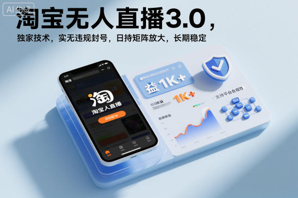淘宝无人直播3.0，独家技术，实无违规封号，日收益1k+，支持矩阵放大，长期稳定【揭秘】-老吴出海笔记