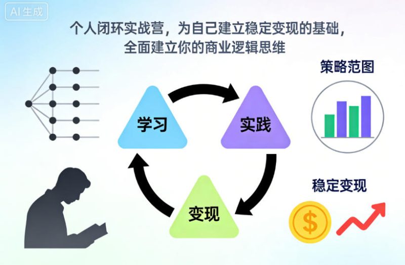 个人闭环实战营，为自己建立稳定变现的基础，全面建立你的商业逻辑思维-老吴出海笔记