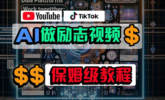 利用AI制作励志视频,在YouTube和TikTok赚钱,小白可做(附工具-老吴出海笔记