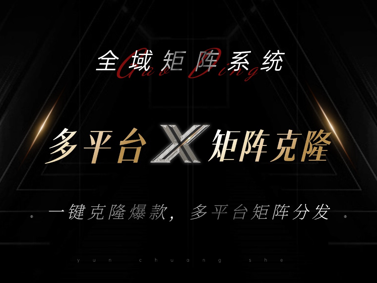 全域矩阵系统,可一键克隆爆款矩阵分发到多个平台!矩阵操作日引流500+!-老吴出海笔记