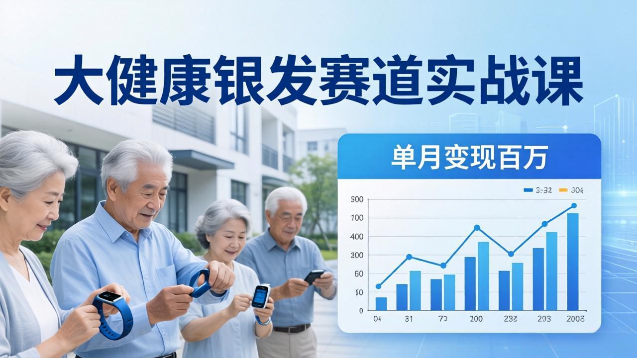 大健康银发赛道实战课:拆解视频号线索型 IP 单月变现百万逻辑,教你精准获客高效变现-老吴出海笔记