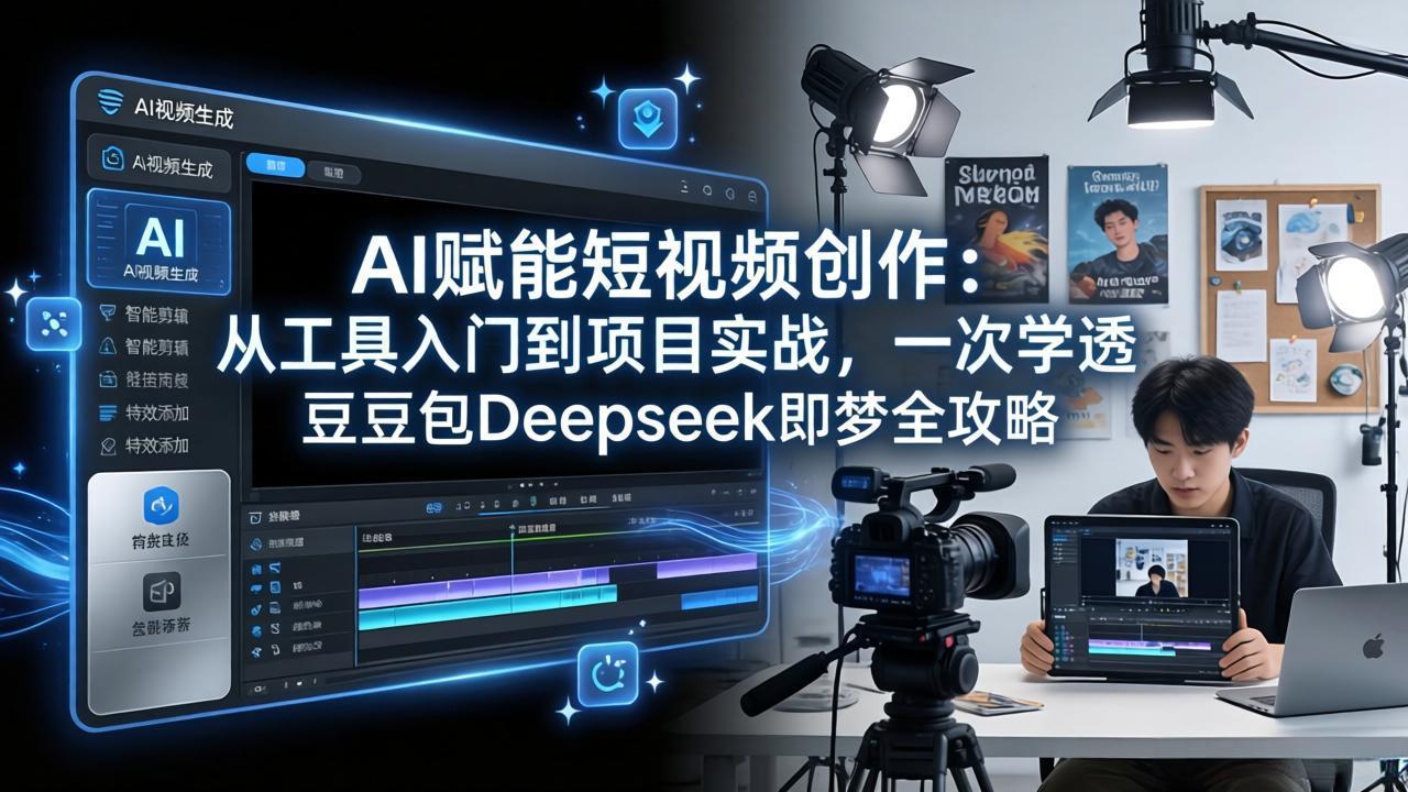 AI赋能短视频创作：从工具入门到项目实战，一次学透豆包Deepseek即梦全攻略-老吴出海笔记