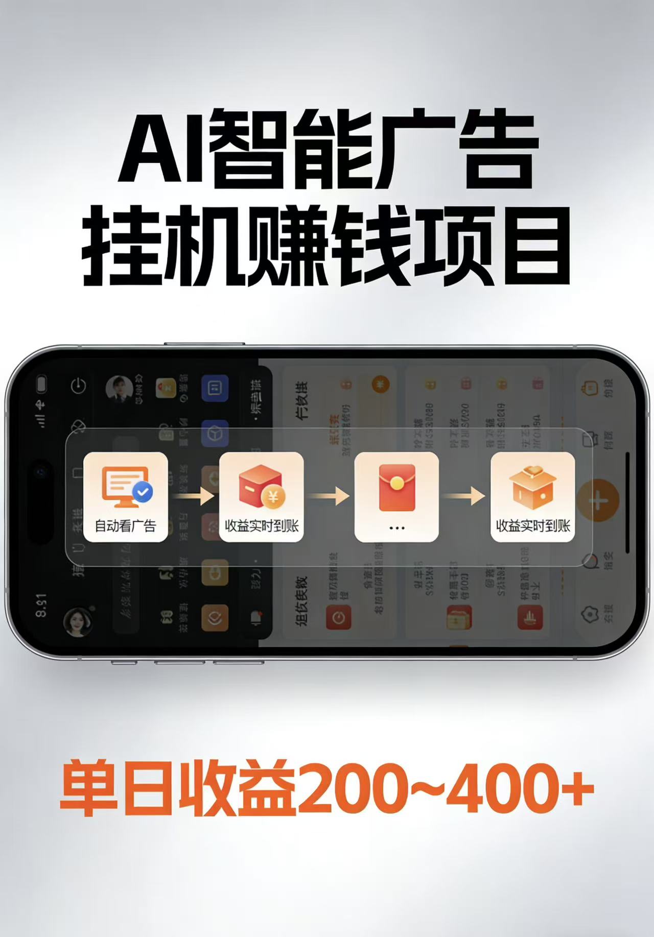 AI智能挂机看广告,每日稳定收益200-400+-老吴出海笔记