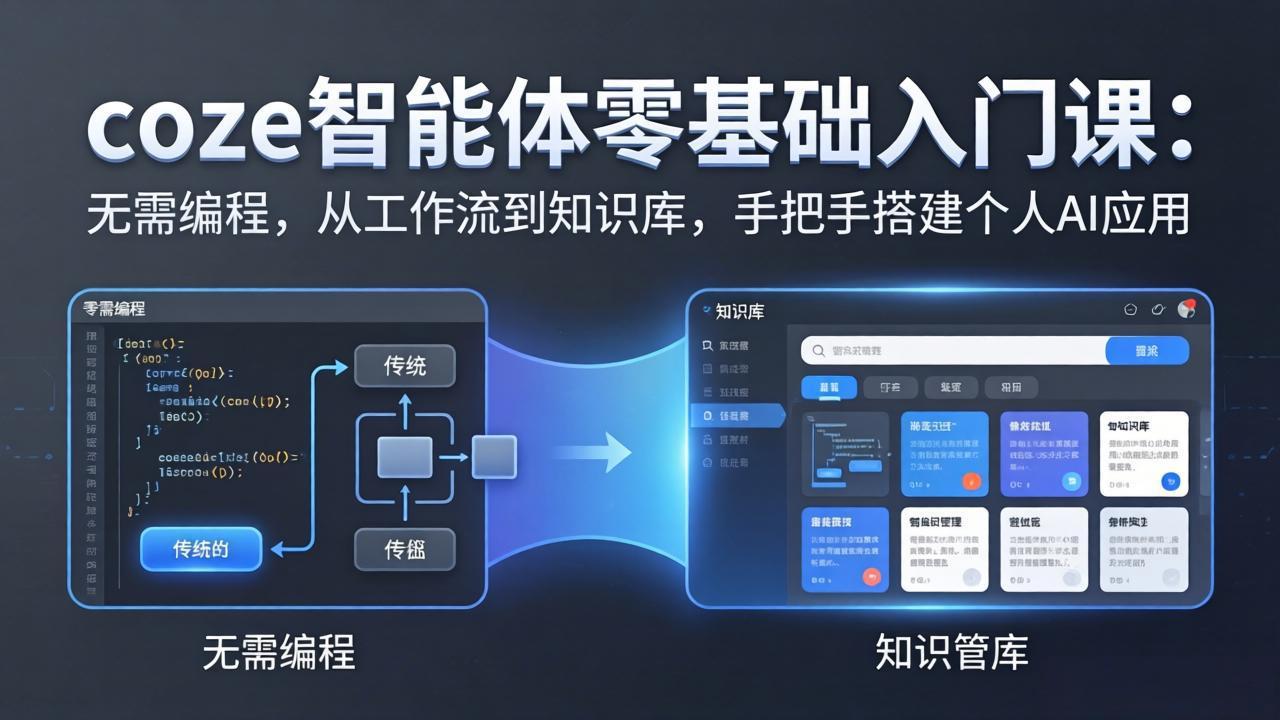 coze智能体零基础入门课：无需编程，从工作流到知识库，手把手搭建个人AI应用-老吴出海笔记