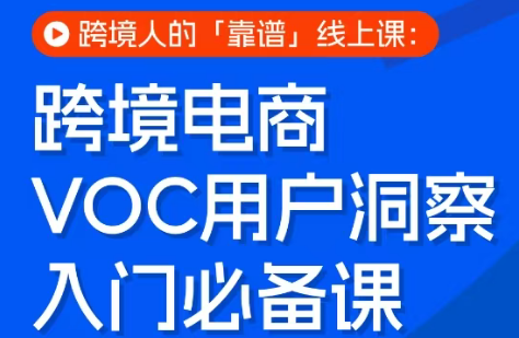 跨境电商VOC用户洞察入门必备课-老吴出海笔记
