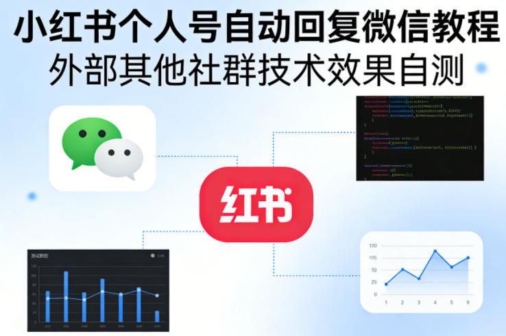 小红书个人号自动回复微信教程,外部其他社群技术,效果自测-老吴出海笔记